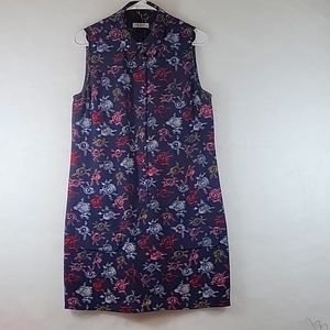 EQUIPMENT Sleeveless Floral Silk Dress Size M